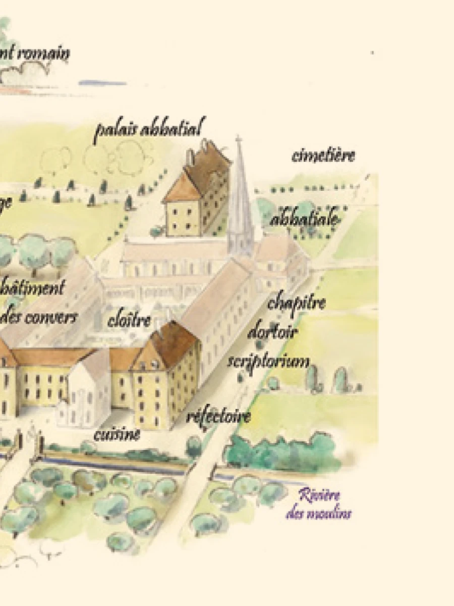 L'Abbaye de Maizières avant 1791, reconstitution